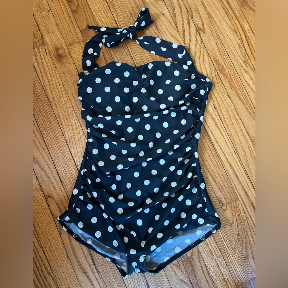 Vintage Pin Up style Polka Dot bathing Suit